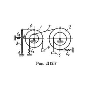 Д12 Вариант 71 (рис. 7 усл. 1) теормех Тарг С.М. 1989 г