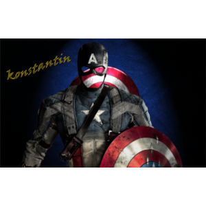Капитан Америка PSD