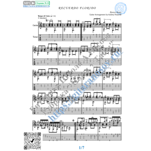 Память цветов (Ноты и табы для гитары соло)