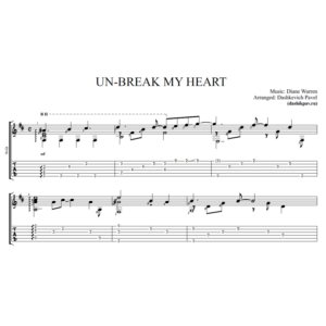 Unbreak My Heart (Toni Braxton)-ноты и табы для гитары