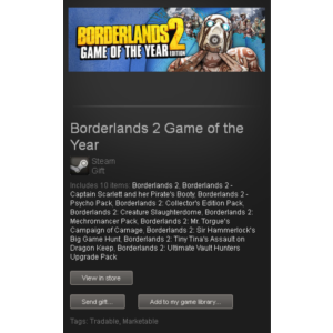 Borderlands 2 GOTY - STEAM Gift - Region Free / ROW