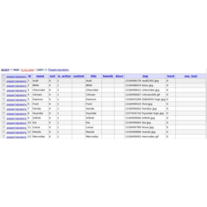 База подбора запчастей ТО по авто (50775 деталей)