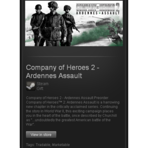 CoH 2 - Ardennes Assault DLC - STEAM GIft / RU+CIS+UA