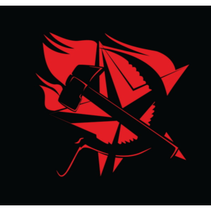 Серп и молот символ стилизованный. Векторный формат CDR