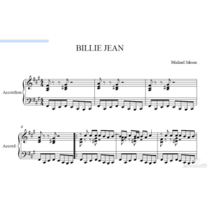 Billie Jean Michael Jackson/ноты для аккордеона/баяна