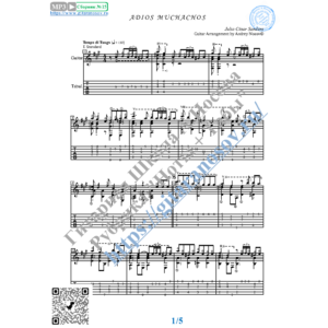Adios Muchachos (Ноты и табы для гитары соло)