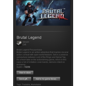 Brutal Legend Pre-purchase - STEAM Gift - Region Free