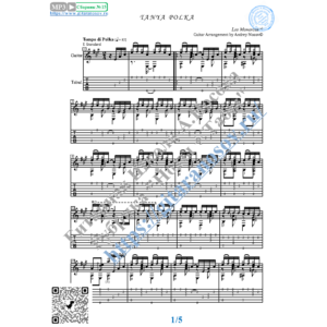Полька Таня (Ноты и табы для гитары соло)