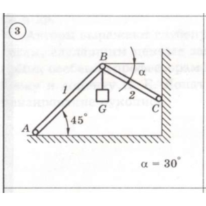 Диевский ВА Задача С1 Вариант 3, Система сходящихся сил