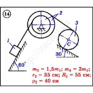 Решение задачи Д3 вариант 14 задание 2 - Диевский В.А.