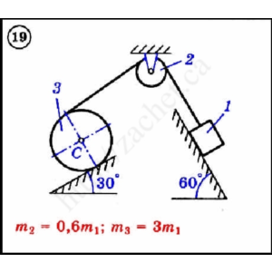 Решение задачи Д3 вариант 19 задание 2 - Диевский В.А.