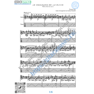 Пассажир дождя (Ноты и табы для гитары соло)