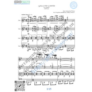 Танец петушка (Ноты для 4-х гитар)