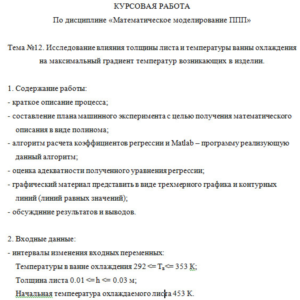 Курсовая работа. Тема №12