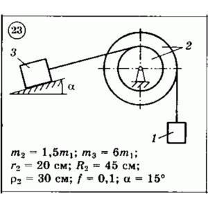 Решение задачи Д3 (задание 1) Вариант 23 Диевский В.А.