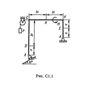 Решение С1-11 (Рисунок С1.1 условие 1 С.М. Тарг 1989 г)
