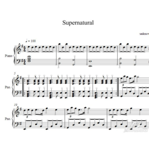 SuperNatural ноты для фортепиано