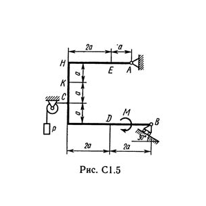 Решение С1-59 (Рисунок С1.5 условие 9 С.М. Тарг 1989 г)