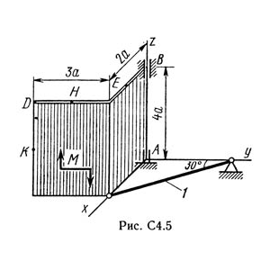 Решение С4-59 (Рисунок С4.5 условие 9 С.М. Тарг 1989 г)
