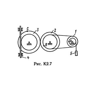Решение К2-73 (Рисунок К2.7 условие 3 С.М. Тарг 1989 г)