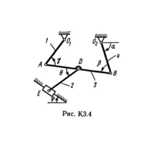 Решение К3-43 (Рисунок К3.4 условие 3 С.М. Тарг 1989 г)