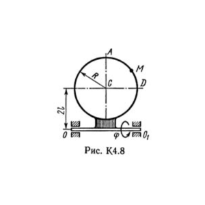 Решение К4-88 (Рисунок К4.8 условие 8 С.М. Тарг 1989 г)