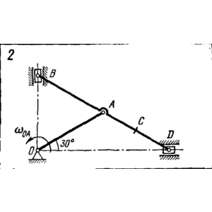 Задача К4 Вар. 02 термех из решебника Яблонский АА 1978