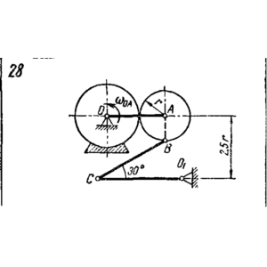 Задача К4 Вар. 28 термех из решебника Яблонский АА 1978