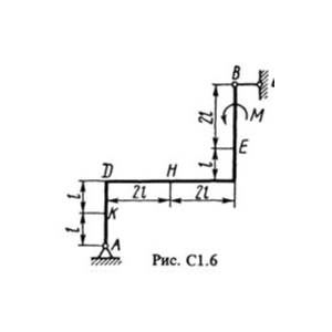 Решение С1-66 (Рисунок С1.6 условие 6 С.М. Тарг 1988 г)
