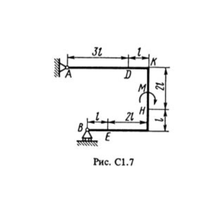 Решение С1-77 (Рисунок С1.7 условие 7 С.М. Тарг 1988 г)