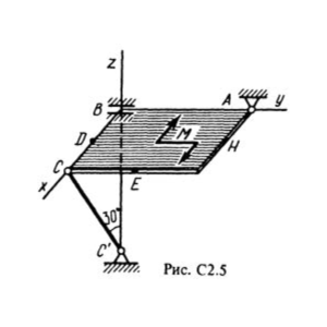 Решение С2-53 (Рисунок С2.5 условие 3 С.М. Тарг 1988 г)