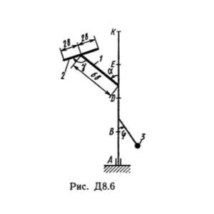 Решение Д8-69 (Рисунок Д8.6 условие 9 С.М. Тарг 1989 г)