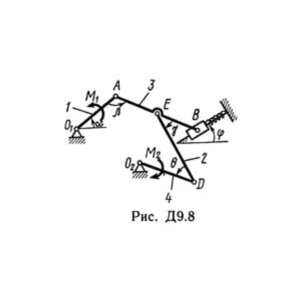Решение Д9-89 (Рисунок Д9.8 условие 9 С.М. Тарг 1989 г)