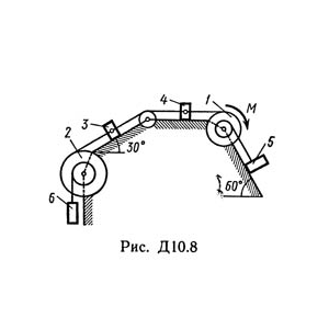 Решение Д10-82 (Рисунок Д10.8 условие 2 С.М Тарг 1989г)