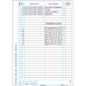 Чертеж Главная передача+спецификация КАМАЗ-65115