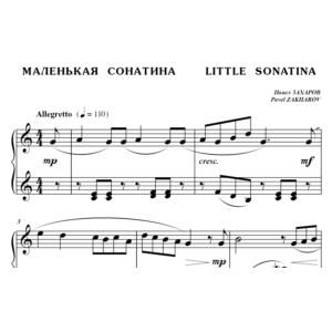 6с01 Маленькая сонатина, ПАВЕЛ ЗАХАРОВ / фортепиано