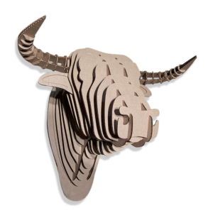 векторный макет головы Быка  из картона