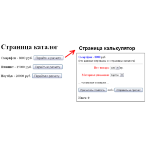 Javascript переча данных между страницами сайта и вывод