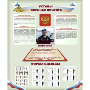 Плакат Уставы и военная присяга. Форма одежды.