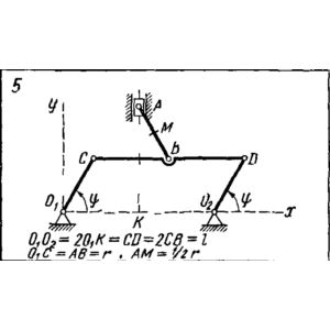 Задача К2 Вар. 05 термех из решебника Яблонский АА 1978