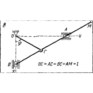 Задача К2 Вар. 08 термех из решебника Яблонский АА 1978