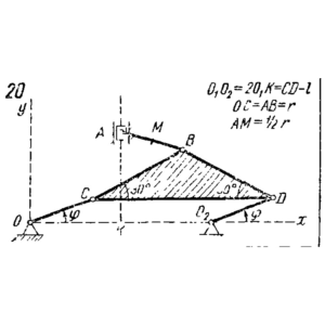 Задача К2 Вар. 20 термех из решебника Яблонский АА 1978