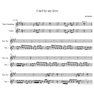 Сan´t by my love THE BEATLES  ноты для скрипки и тенора
