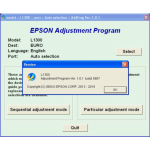 Epson L1300 Adjustment Program
