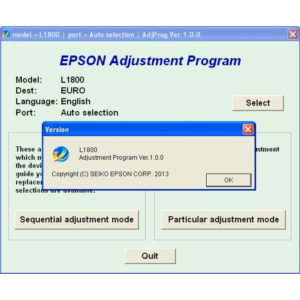 Epson L1800 Adjustment Program