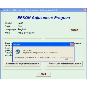 Epson L455, L456 Adjustment Program