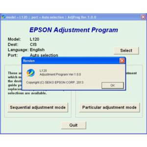 Epson L120 Adjustment Program