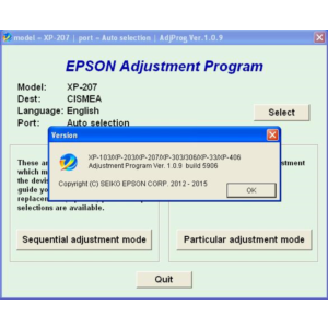 XP103, XP203, XP207, XP303, XP306, XP406 Adj Prog