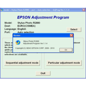 Epson R2880 Adjustment Program
