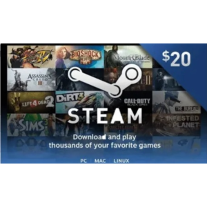 Steam Wallet Gift Card $20 USD